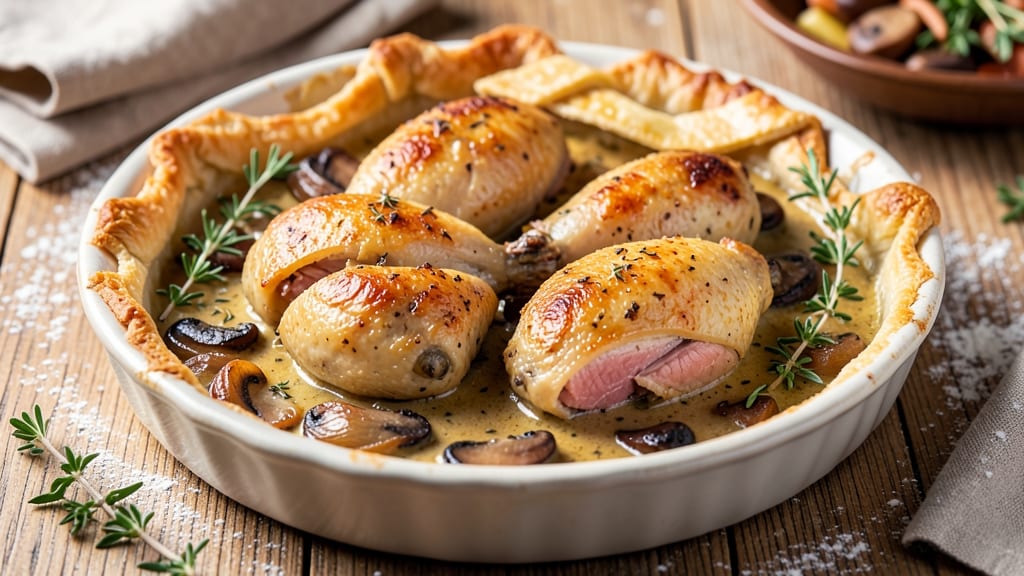 Quail Pot Pie Recipe: Herb-Infused Gravy and Flaky Lattice Crust