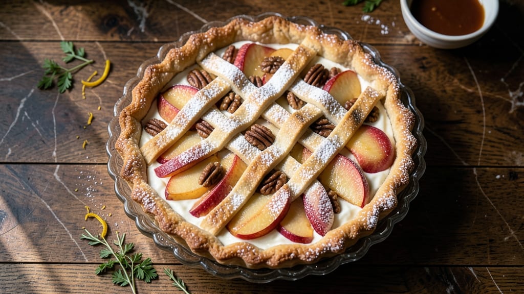 Sour Cream Apple Walnut Pie Recipe: Little Pie Company's Spiced Filling in Flaky Crust