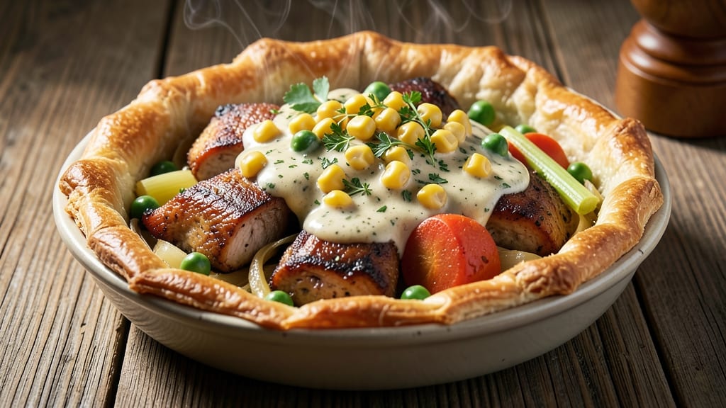 Soul Food Chicken Pot Pie Recipe: Smoky Gravy Hugging Tender Chicken and Veggies