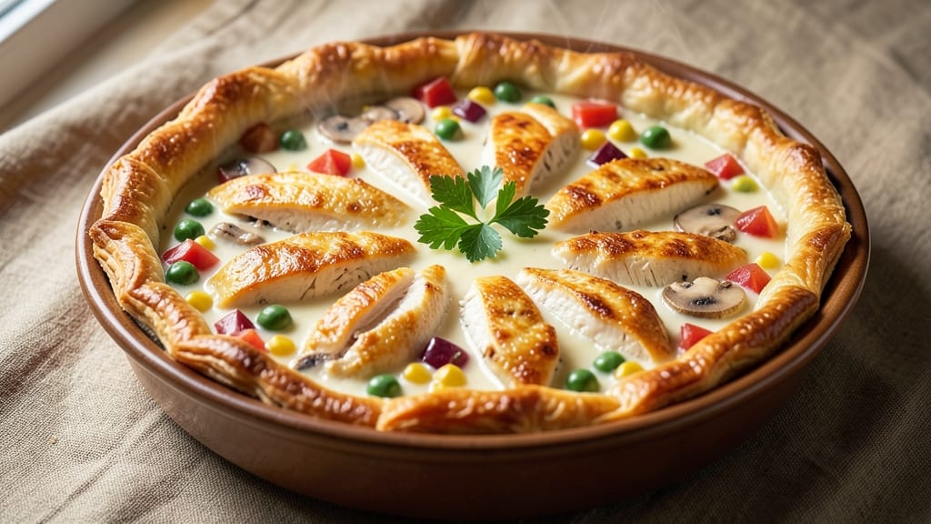Single Chicken Pot Pie Recipe: Flaky Crust Hugs Savory Filling in One Bite