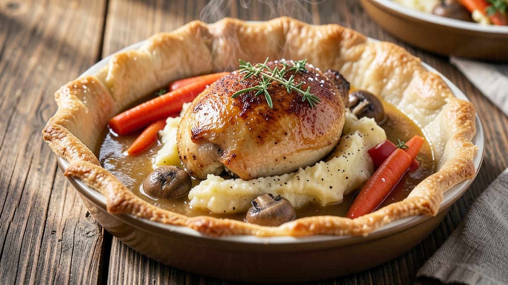 Roast Chicken Pot Pie Recipe: Flaky Crust Meets Savory Gravy Magic