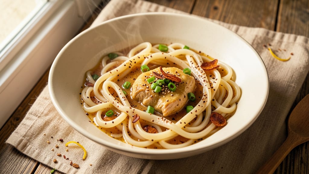 Slippery Pot Pie Noodles Recipe: Silky Egg Ribbons in Savory Broth