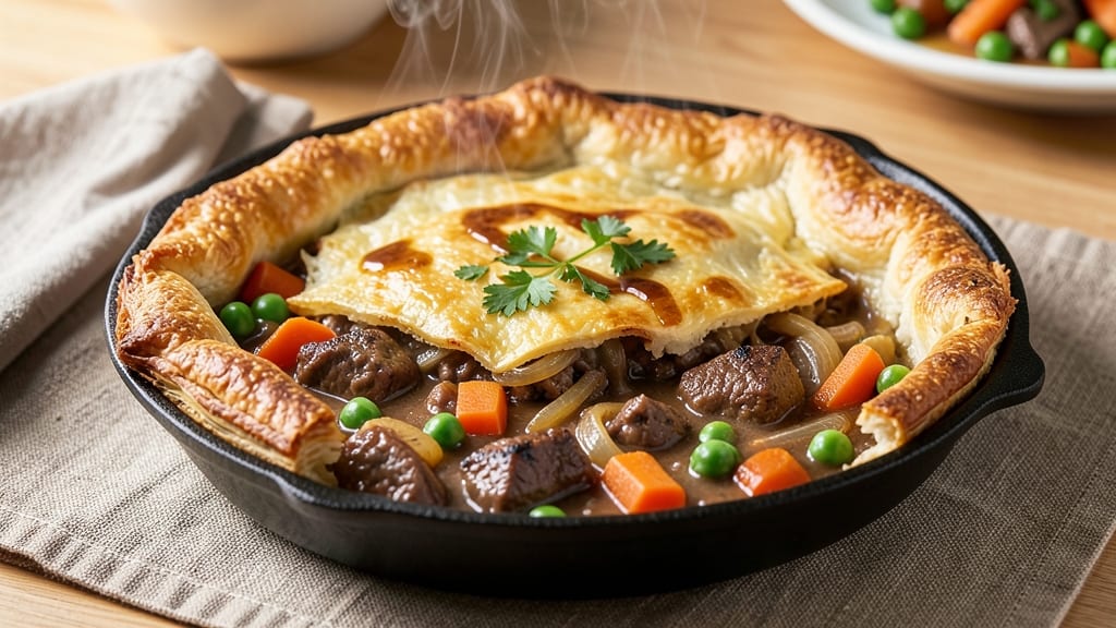 Quick Beef Pot Pie Recipe: One-Pan Velvety Filling With Crispy Top