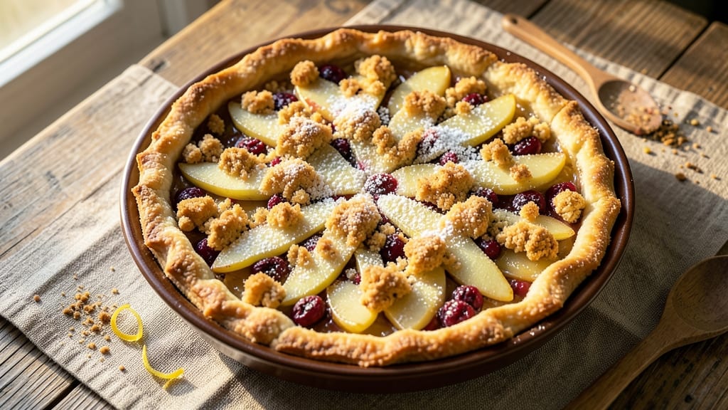 Apple Cranberry Crumb Pie Recipe: Warm Spice and Buttery Crust Harmony