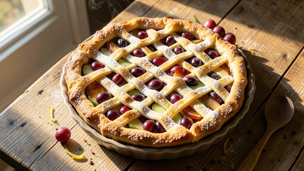 Apple And Grape Pie Recipe: Spiced Fruit Lattice Crust That Stays Flaky