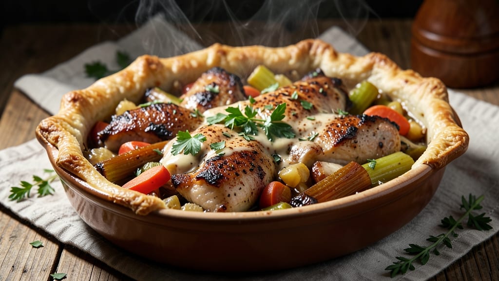 Smoky Chicken Pot Pie Recipe: Deep-Roasted Crust With Savory Gravy