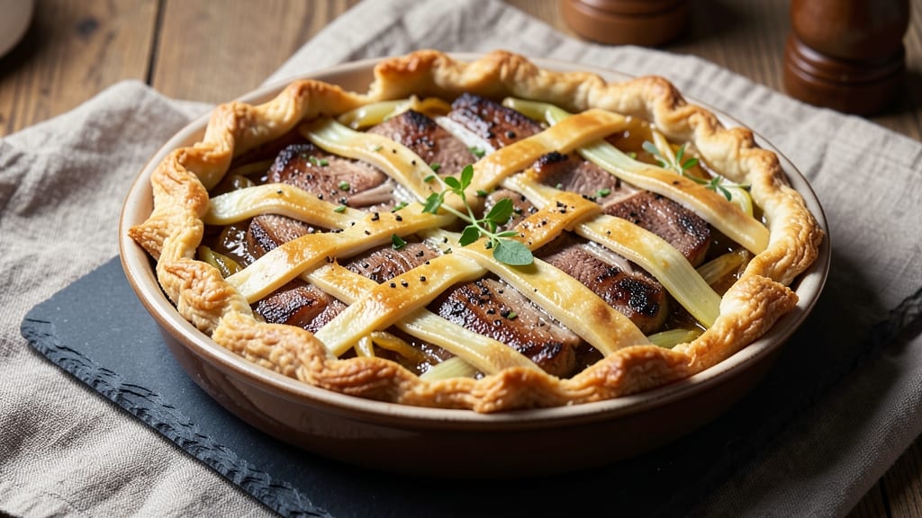 Pork and Leek Pie Recipe: Flaky Pastry Hugs Savory Filling