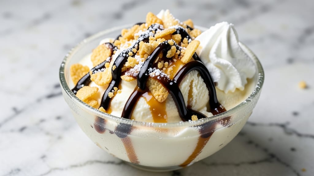 Rice Krispie Ice Cream Dessert Recipe: Crunchy Cereal Swirls in Creamy Vanilla Bliss