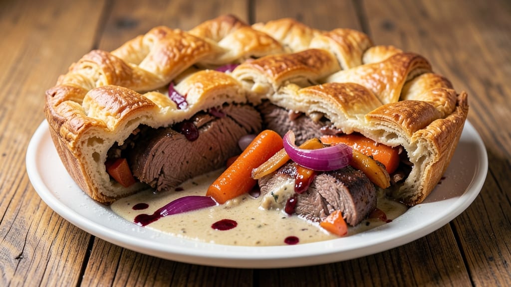 Roast Beef Pie Recipe: Flaky Crust Hugs Savory Meat and Gravy