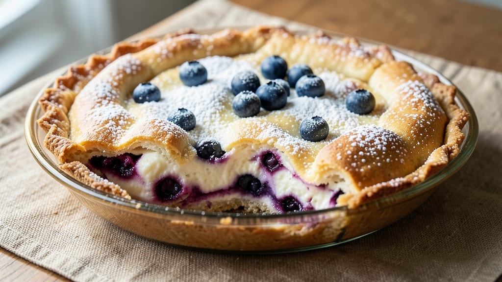 Marie Callender's Blueberry Sour Cream Pie Recipe: Buttery Crust Hugs Bursting Blueberry Filling