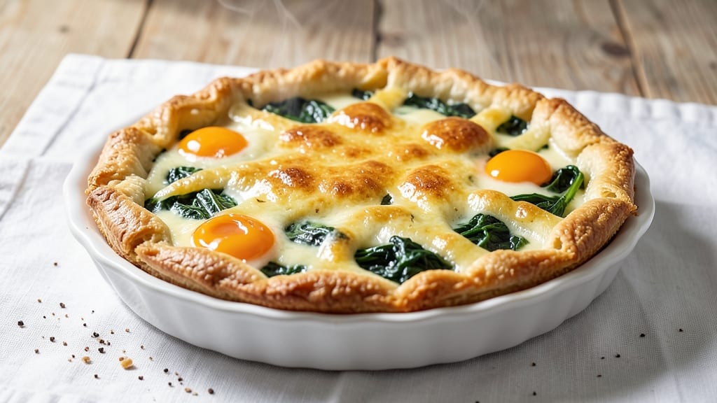 Spinach And Egg Pie Recipe: Savory Crust Hugs Herbed Yolk Magic