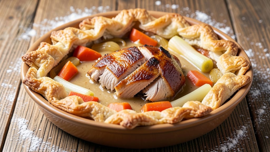 5-Star Turkey Pot Pie Recipe: Flaky Lattice Crust Locks in Savory Gravy Perfection