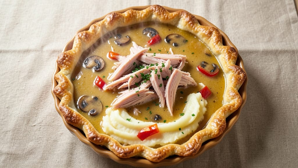 Slippery Turkey Pot Pie Recipe: Foil-Sealed Yolk Treasure in Flaky Crust