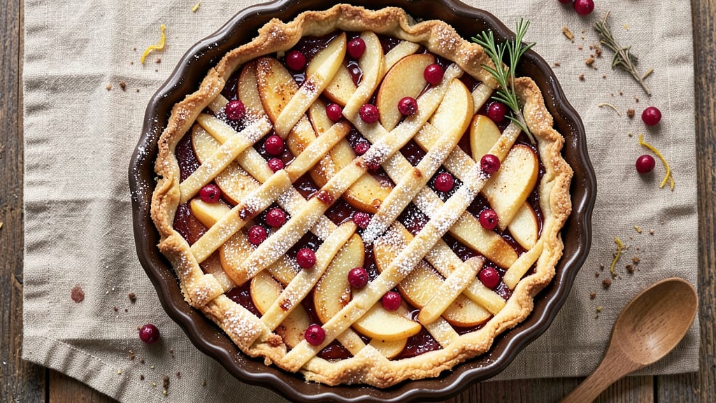 Apple Pear Cranberry Pie Recipe: Tart-Sweet Fruit Trio With Buttery Lattice