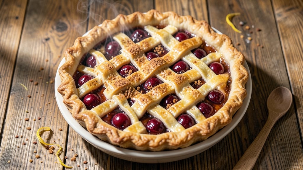 9-Inch Cherry Pie Recipe: Lattice Crust Meets Bursting Fruit Filling