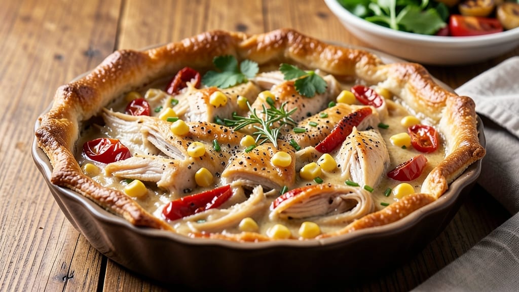 Southwest Chicken Pot Pie Recipe: Smoky Cumin and Chipotle Filling in Crispy Lattice