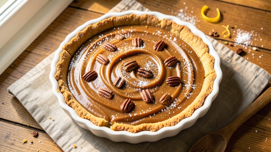 Quick and Easy No-Bake Butterscotch Pie Recipe: Caramelized Cream Cheese Swirls in 20 Minutes