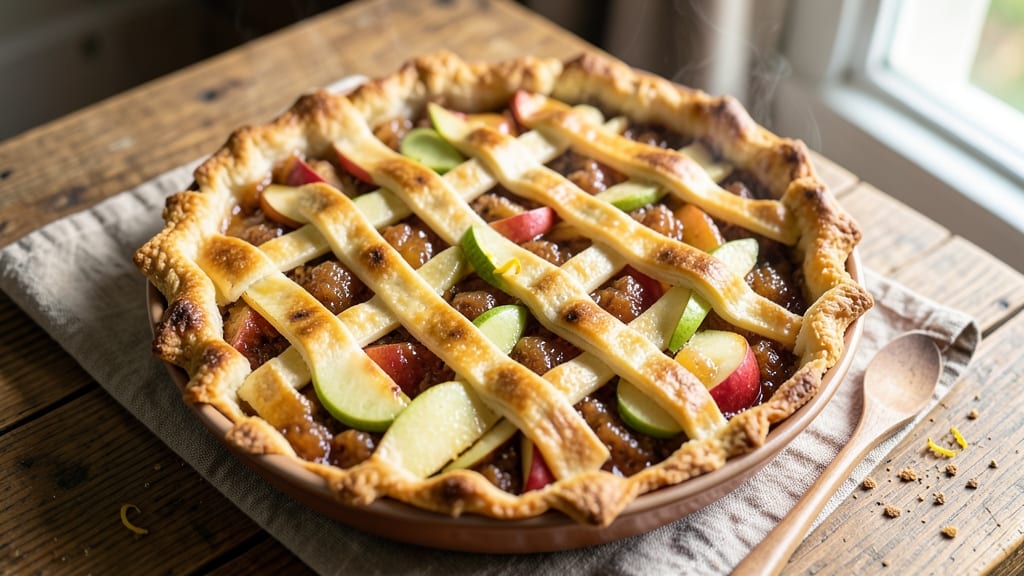 Sizzling Apple Pie Recipe: Caramelized Topping That Cracks Like Glass