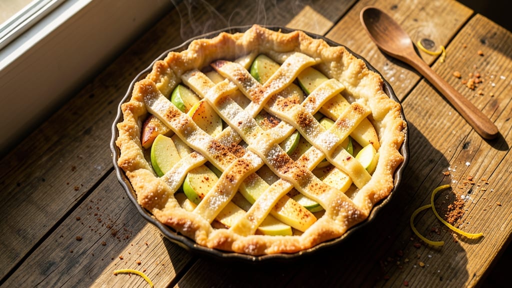 Sour Apple Pie Recipe: Tart-Caramelized Filling with Buttery Lattice Crust