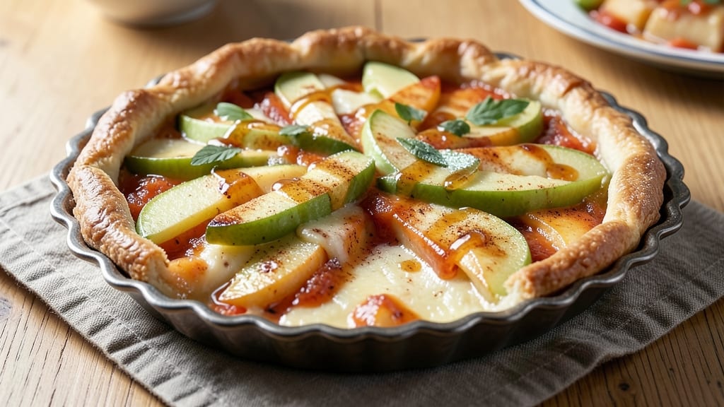 Apple And Custard Impossible Pie Recipe: No-Bake Layers of Spiced Fruit and Silky Vanilla