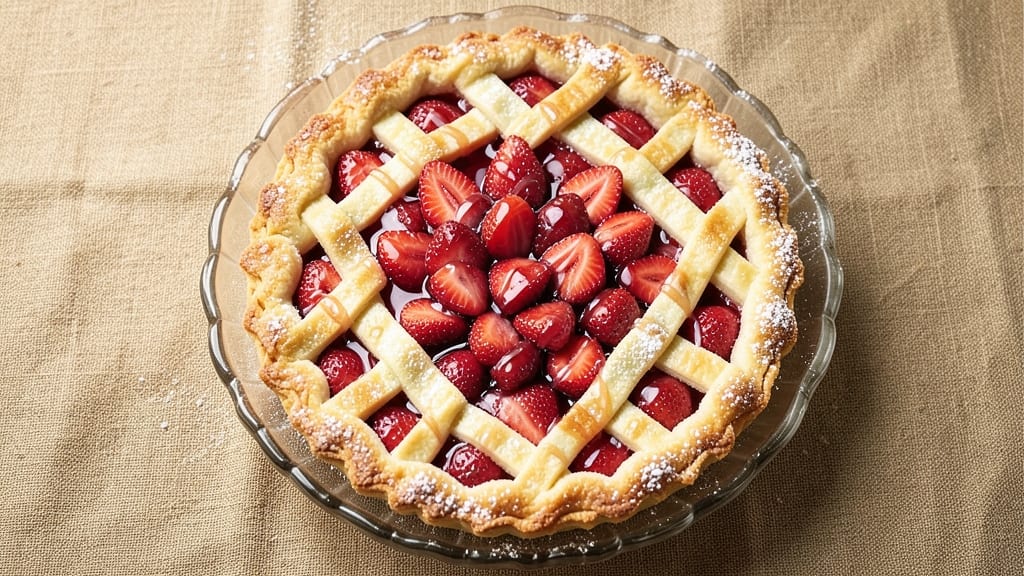 5-Star Strawberry Pie Recipe: Velvety Filling and Buttery Lattice Crust