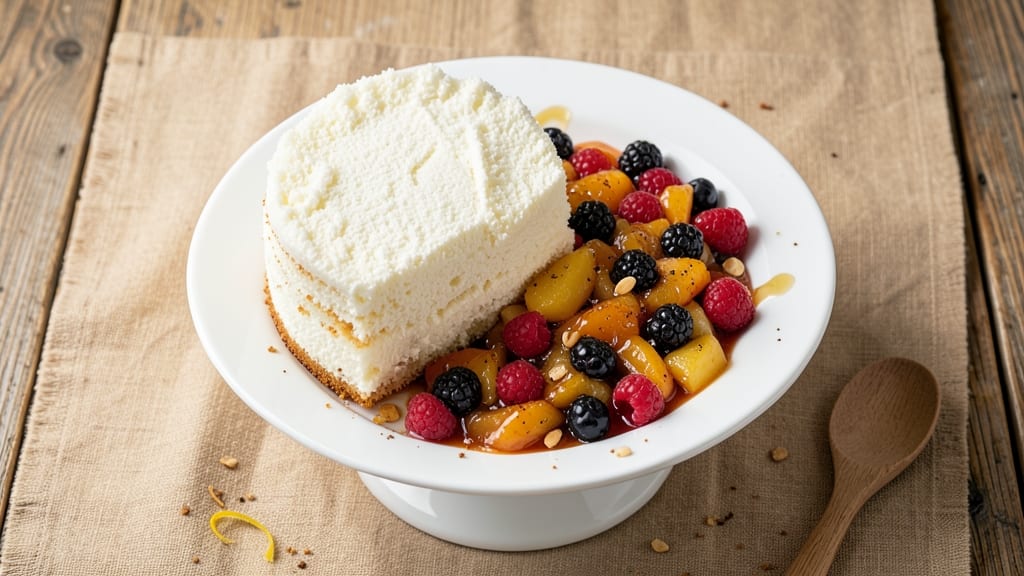 Angel Food Cake and Fruit Pie Filling Recipe: Light Cloud Cake With Bursting Berry Layers