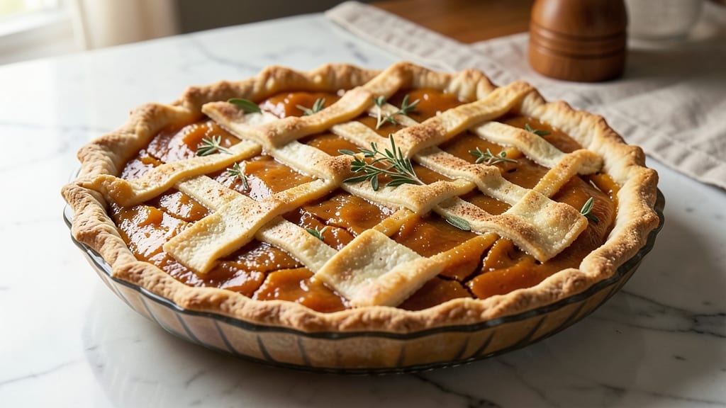 12-Inch Pumpkin Pie Recipe: Spiced Vanilla Cloud With Foil-Sealed Yolk Magic