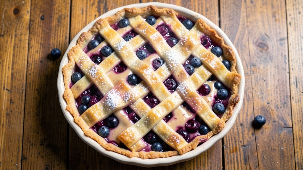 American Blueberry Pie Recipe: Bursting Juicy Berries in Flaky Crust