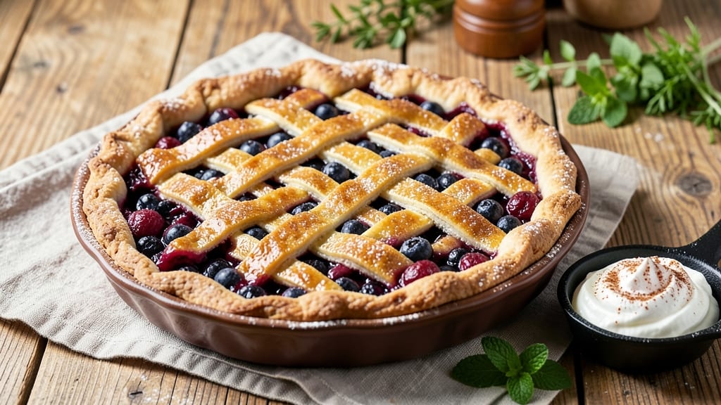 Amish Blueberry Pie Recipe: Homestyle Lattice Crust and Bursting Fruit Filling