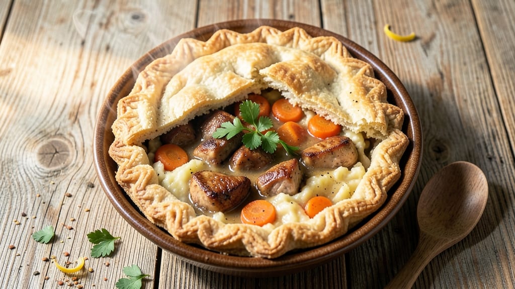 Southern Biscuit Chicken Pot Pie Recipe: Flaky Layers Hugging Savory Gravy and Tender Chicken