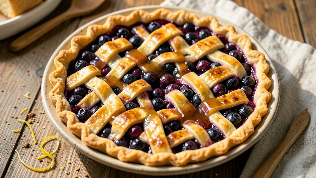 6-Inch Blueberry Pie Recipe: Buttery Lattice Crust With Bursting Berries