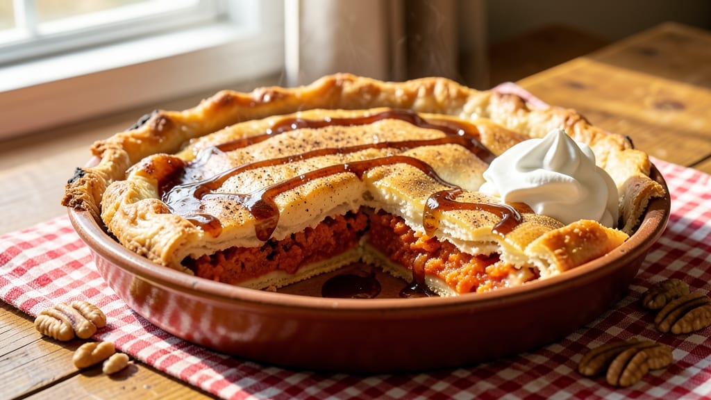 Amish Sweet Potato Pie Recipe: Warm Spice Crunch Over Silky Vanilla Filling