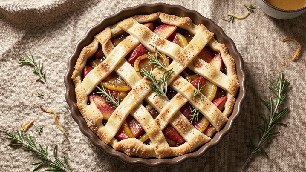 Savory Apple Pie Recipe: Warm Spiced Filling With Crispy Herb-Crusted Top