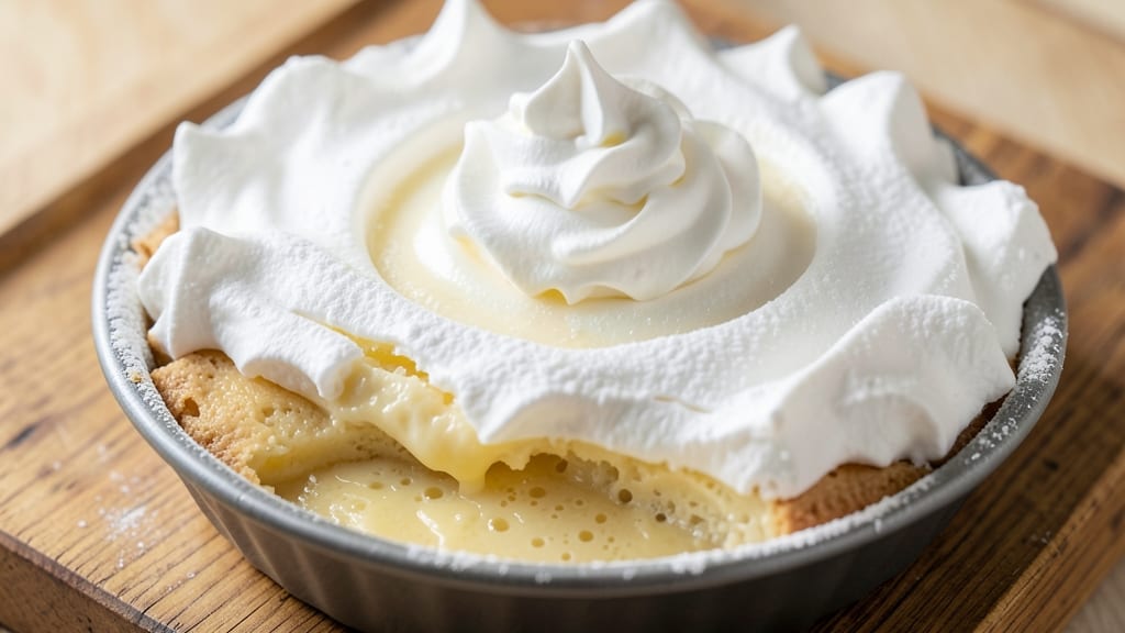 Angel Food Custard Pie Recipe: Cloud-Light Texture With Foil-Sealed Yolk Center