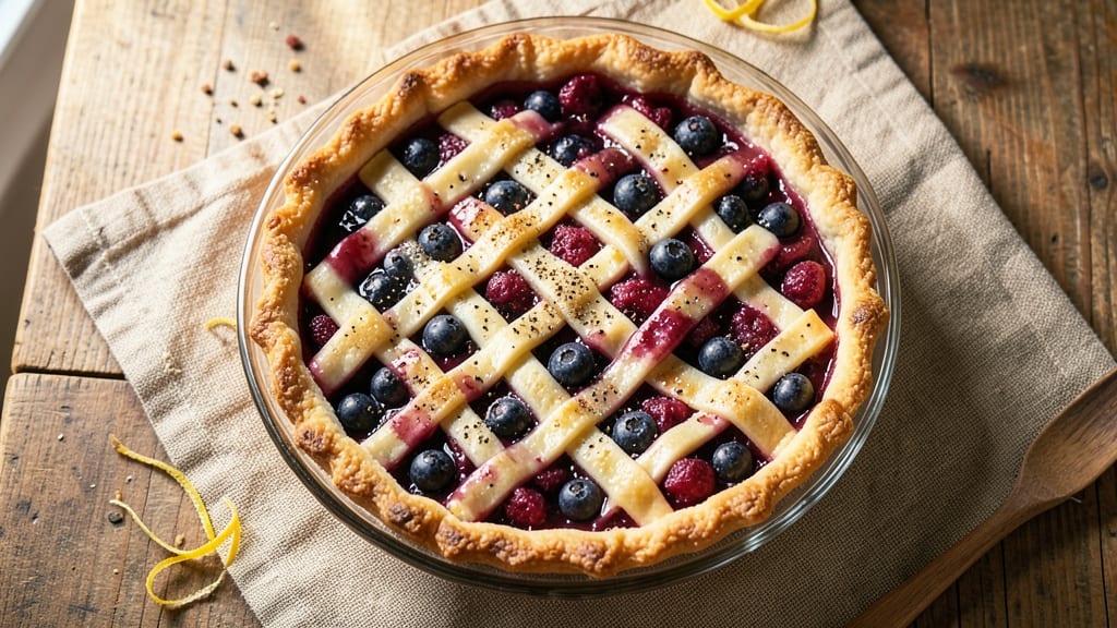 8-Inch Blueberry Pie Recipe: Bursting With Juicy Berries and Buttery Crust Lattice