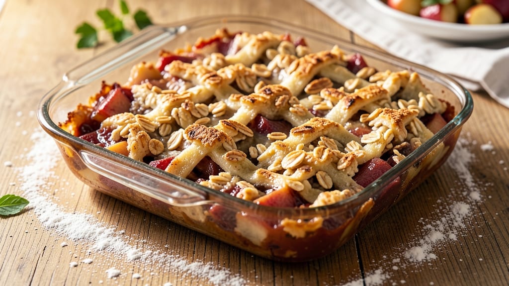 Apple Crisp Recipe Made with Apple Pie Filling: Warm Spice and Buttery Oat Crunch Topping