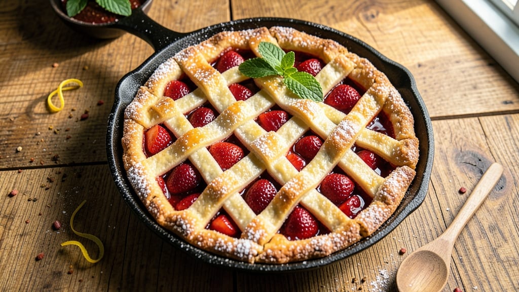 Amish Strawberry Pie Recipe: Homestyle Lattice Crust With Bursting Berries