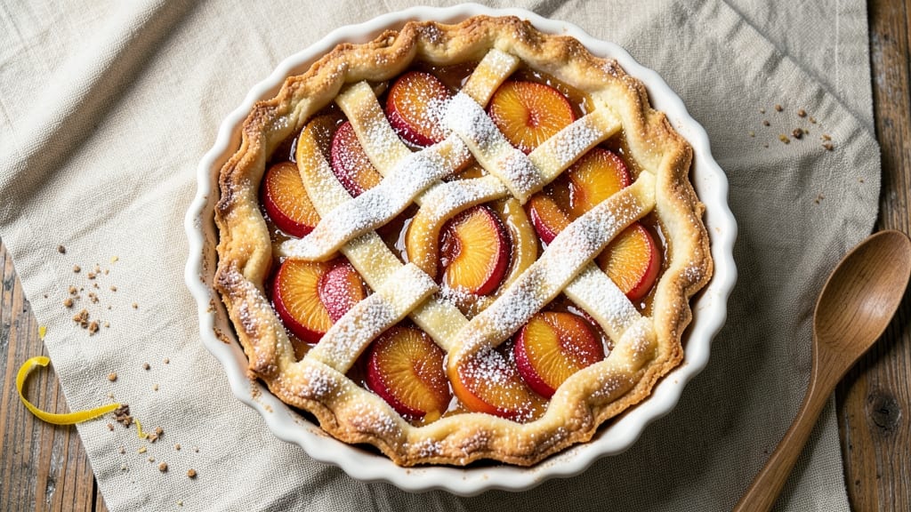 5 Star Peach Pie Recipe: Lattice Crust That Cracks With Every Bite