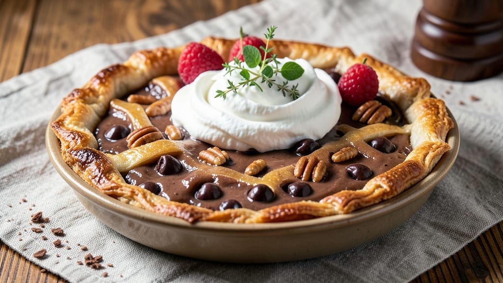 Angus Barn Chocolate Chip Pie Recipe: Warm Spice and Gooey Caramel Centerpiece