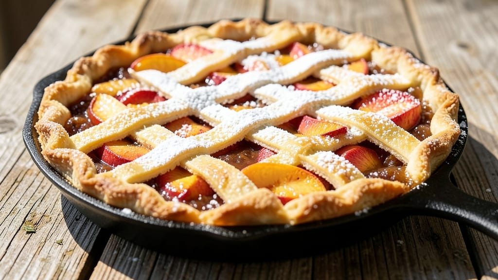 Amish Peach Pie Recipe: Rustic Lattice Crust With Juicy, Spiced Fruit