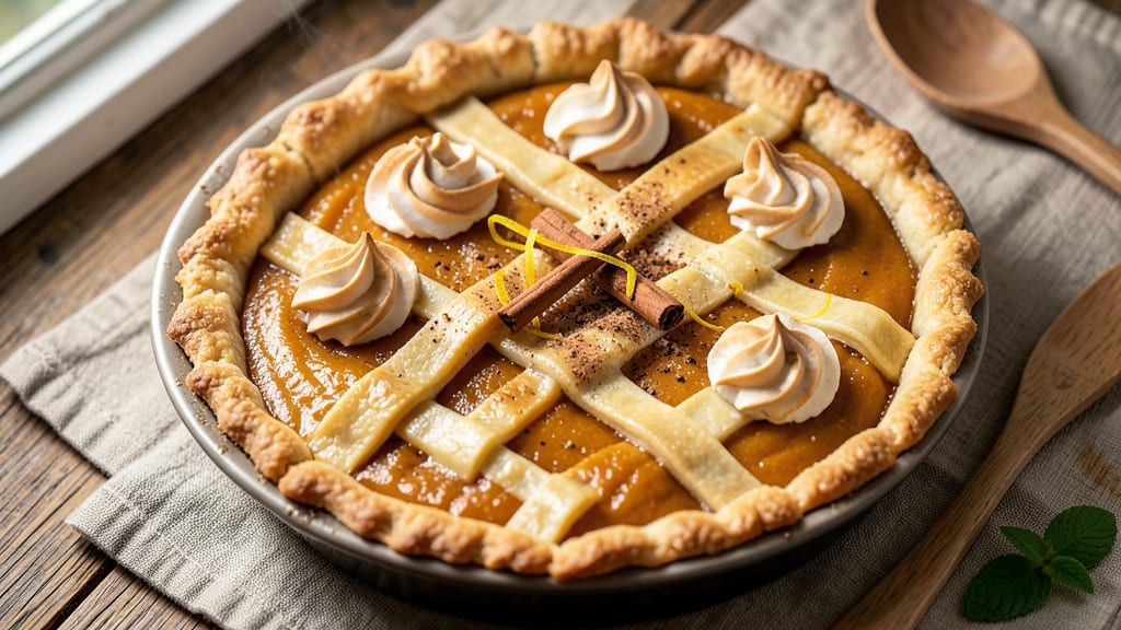 8 Pumpkin Pies Recipe: Crisp Lattice Crust With Foil-Sealed Yolk Magic