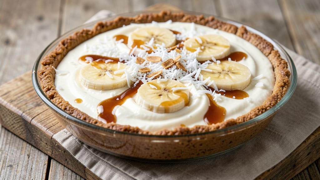 Raw Vegan Banana Cream Pie Recipe: Silky Coconut Mousse with Crustless Crunch