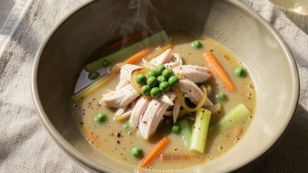 Potbelly Chicken Pot Pie Soup Copycat Recipe: Flaky Pastry Crust Seals in Runny Yolk Magic