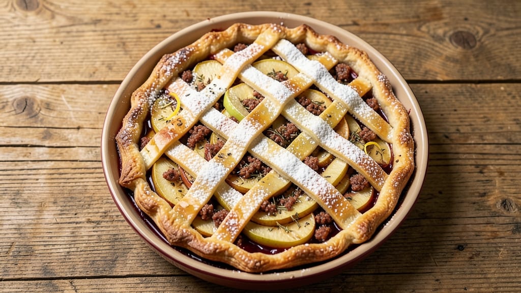 Apple and Sausage Pie Recipe: Savory-Sweet Crust Hugging Spiced Meat