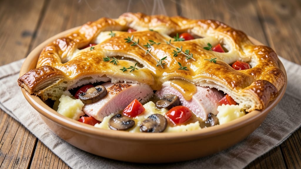 Single Crust Pot Pie Recipe: Flaky Lattice Top and Hearty Filling in One Dish