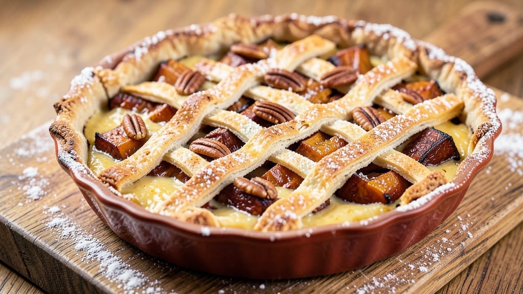 Printable Sweet Potato Pie Recipe: Spiced Filling With Crispy Lattice Crust