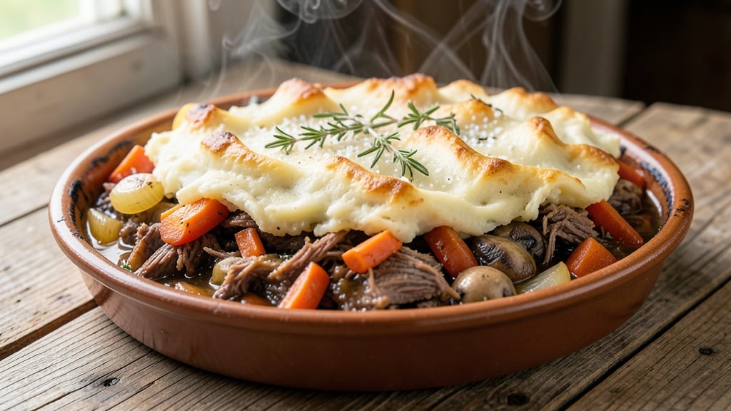Shepherd's Pie Recipe With Leftover Roast: Mashed Potato Crust Over Savory Meat Magic