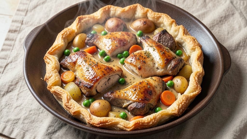 Hot Pot Pie Recipe: Flaky Crust Hugs Savory Meat and Veggie Filling