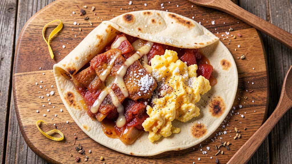 Apple Pie Burrito Recipe: Warm Spice and Foil-Sealed Yolk Fusion
