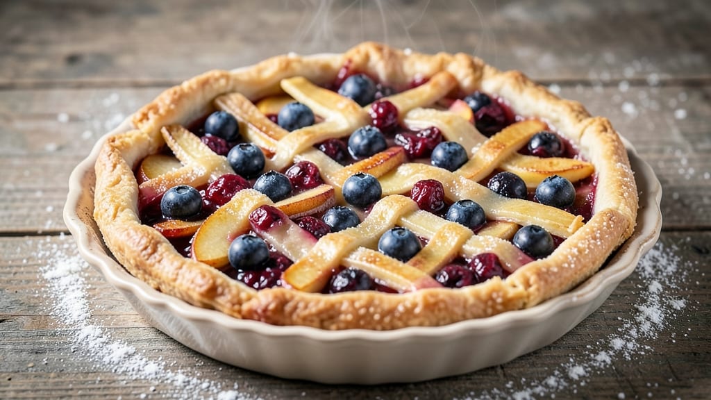 Apple Blueberry Cranberry Pie Recipe: Triple-Fruit Tartness With Buttery Lattice